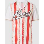 Rote Gestreifte Karl Kani Baseball-Shirts für Herren Größe S 
