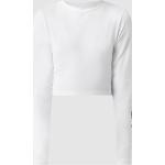 Reduzierte Weiße Langärmelige Karl Kani Cropped Shirts aus Baumwolle für Damen Größe M 