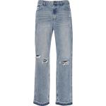 Blaue Ripped Jeans & Zerrissene Jeans mit Reißverschluss aus Denim für Herren Größe XL 