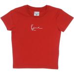 Rote Streetwear Karl Kani T-Shirts für Damen Größe M 