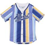 Bunte Gestreifte Streetwear Karl Kani Baseball-Shirts mit Knopf für Herren Größe M 