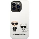 Weiße Karl Lagerfeld Karl iPhone 14 Pro Hüllen aus Silikon 