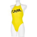 Reduzierte Gelbe Karl Lagerfeld Karl Damenbadeanzüge aus Polyamid enganliegend Größe XS 