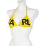 Reduzierte Gelbe Karl Lagerfeld Karl Triangel-Tops aus Polyamid enganliegend für Damen Größe XL 