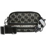 Silberne Karl Lagerfeld Karl Bowlingtaschen mit Reißverschluss aus Textil für Damen 