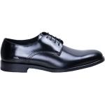 Schwarze Business Karl Lagerfeld Karl Derby Schuhe aus Leder für Herren Größe 40 