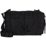 Reduzierte Schwarze Gesteppte Karl Lagerfeld Karl Damenschultertaschen & Damenshoulderbags mit Reißverschluss aus Textil 