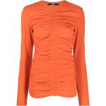 Reduzierte Orange Karl Lagerfeld Karl T-Shirts mit Rüschen für Damen Größe XS für den für den Sommer 