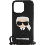 Reduzierte Schwarze Karl Lagerfeld Karl iPhone 13 Pro Hüllen aus Textil für Damen 