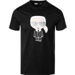 Schwarze Casual Karl Lagerfeld Karl T-Shirts aus Jersey für Herren Größe XS 