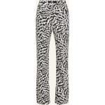 Schwarze Animal-Print Karl Lagerfeld Karl High Waist Jeans mit Reißverschluss aus Baumwolle für Damen Größe S 