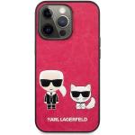 Pinke Karl Lagerfeld Karl iPhone 13 Pro Hüllen aus Kunstleder 