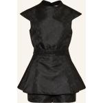 Schwarze Kurzärmelige Karl Lagerfeld Karl Taillierte Kleider mit Reißverschluss aus Viskose für Damen für den für den Winter 