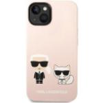Pinke Karl Lagerfeld Karl iPhone 14 Hüllen aus Silikon 