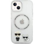 Karl Lagerfeld MagSafe kompatibles Cover Karl and Choupette für iPhone 14 Plus Transparent