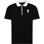 Schwarze Unifarbene Karl Lagerfeld Karl Herrenpoloshirts & Herrenpolohemden mit Reißverschluss aus Jersey Größe XL 