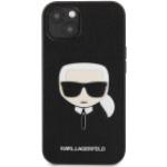 Schwarze Karl Lagerfeld Karl iPhone 13 Mini Hüllen aus PU 