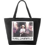 Schwarze Karl Lagerfeld Karl Canvas Shopper aus Canvas 