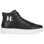 Reduzierte Schwarze Karl Lagerfeld Karl High Top Sneaker & Sneaker Boots mit Schnürsenkel aus Leder Gefüttert für Herren Größe 45 für den für den Winter 