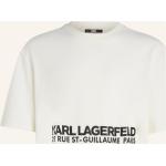 Weiße Kurzärmelige Karl Lagerfeld Karl Bio T-Shirts aus Baumwolle für Herren Übergrößen 