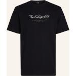 Schwarze Kurzärmelige Karl Lagerfeld Karl T-Shirts aus Baumwolle für Herren Übergrößen 