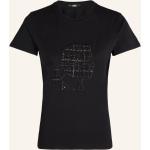 Schwarze Kurzärmelige Karl Lagerfeld Karl Bio T-Shirts aus Baumwolle für Damen Größe S 