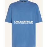 Blaue Kurzärmelige Karl Lagerfeld Karl Bio T-Shirts aus Baumwolle für Herren Übergrößen 