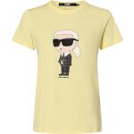 Gelbe Karl Lagerfeld Karl Rundhals-Ausschnitt T-Shirts für Damen Größe XS 