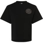Schwarze Karl Lagerfeld Karl Rundhals-Ausschnitt T-Shirts mit Glitzer aus Jersey für Damen Größe XS 