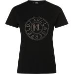 Schwarze Karl Lagerfeld Karl Rundhals-Ausschnitt T-Shirts mit Glitzer für Damen Größe XS 