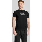 Schwarze Unifarbene Karl Lagerfeld Karl T-Shirts aus Baumwolle für Herren Größe M 
