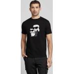 Schwarze Karl Lagerfeld Karl T-Shirts aus Baumwolle für Herren Größe S 