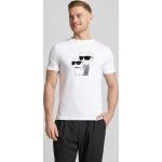 Weiße Motiv Karl Lagerfeld Karl T-Shirts aus Baumwolle für Herren Größe S 