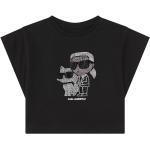 Reduzierte Schwarze Karl Lagerfeld Karl Kinder T-Shirts mit Strass Größe 164 