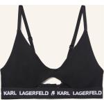 Schwarze Sportliche Karl Lagerfeld Karl Multiway-BHs aus Lyocell ohne Bügel für Damen Größe M 