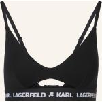 Schwarze Sportliche Karl Lagerfeld Karl Multiway-BHs aus Lyocell ohne Bügel für Damen Größe S 