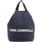 Reduzierte Dunkelblaue Karl Lagerfeld Karl Canvas Shopper aus Textil für Damen 