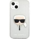 Silberne Karl Lagerfeld Karl iPhone 13 Mini Hüllen aus Silikon 