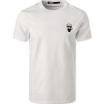 Weiße Karl Lagerfeld Karl T-Shirts aus Baumwolle für Herren Größe XS 