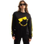 Reduzierte Schwarze Unifarbene Karl Lagerfeld Karl Emoji Smiley Herrensweatshirts Größe M für den für den Frühling 