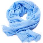 Reduzierte Himmelblaue Crinkle-Schals aus Viskose für Damen Einheitsgröße für den für den Winter 