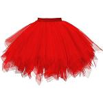 Karneval Damen 80er Puffy Tüllrock Tütü Röcke Tüll Petticoat