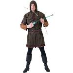 Schwarze Robin Hood Robin Mittelalter-Kostüme aus Polyester für Herren Größe XXL 