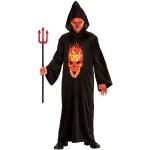 Schwarze Teufel-Kostüme aus Polyester für Kinder Größe 158 