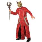 Rote Teufel-Kostüme aus Polyester für Herren Einheitsgröße 