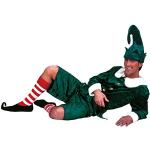 Dunkelgrüne Weihnachtself-Kostüme & Weihnachtswichtel-Kostüme aus Polyester für Herren 
