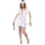 Weiße Zombiekrankenschwester-Kostüme aus Polyester für Damen Größe L 
