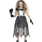 Schwarze Zombiebraut-Kostüme & Geisterbraut-Kostüme für Kinder 