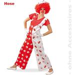 KarnevalsTeufel.de Damenkostüm Clownhose Köln (Medium) rot weiß Köln Kölnmuster Kölnfan