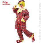 Rote Clown-Kostüme & Harlekin-Kostüme aus Polyester für Herren Größe XXL 